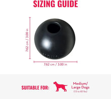 KONG Extreme Ball with Hole - Fetch Toy - Durable Dog Toy  - Natural Extreme Rubber Ball - Black - for Large/Medium Dogs