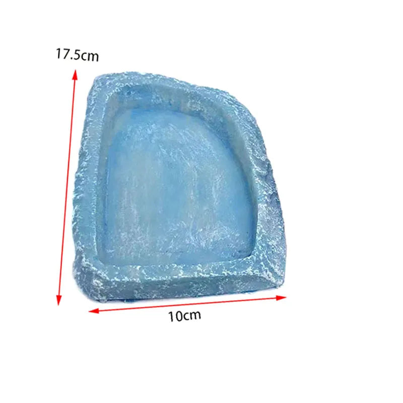 Resin Aquarium Pet Reptile Feeder Bowl Basin Food Water Pot Reptile Turtle Tortoise Scorpion Lizard Crabs Supplies 10cm