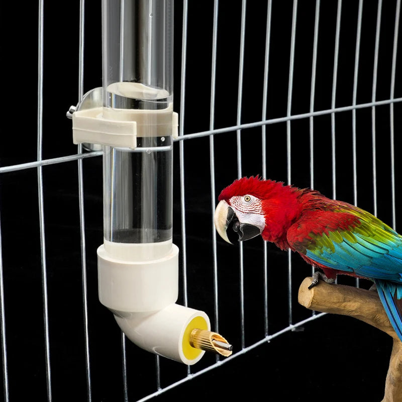 130Ml Plastic Parrot Drinking Kettle Large Automatic Water Feeder Chinchilla Rabbit Water Cup Outdoor Cage Samll Pet Drinker