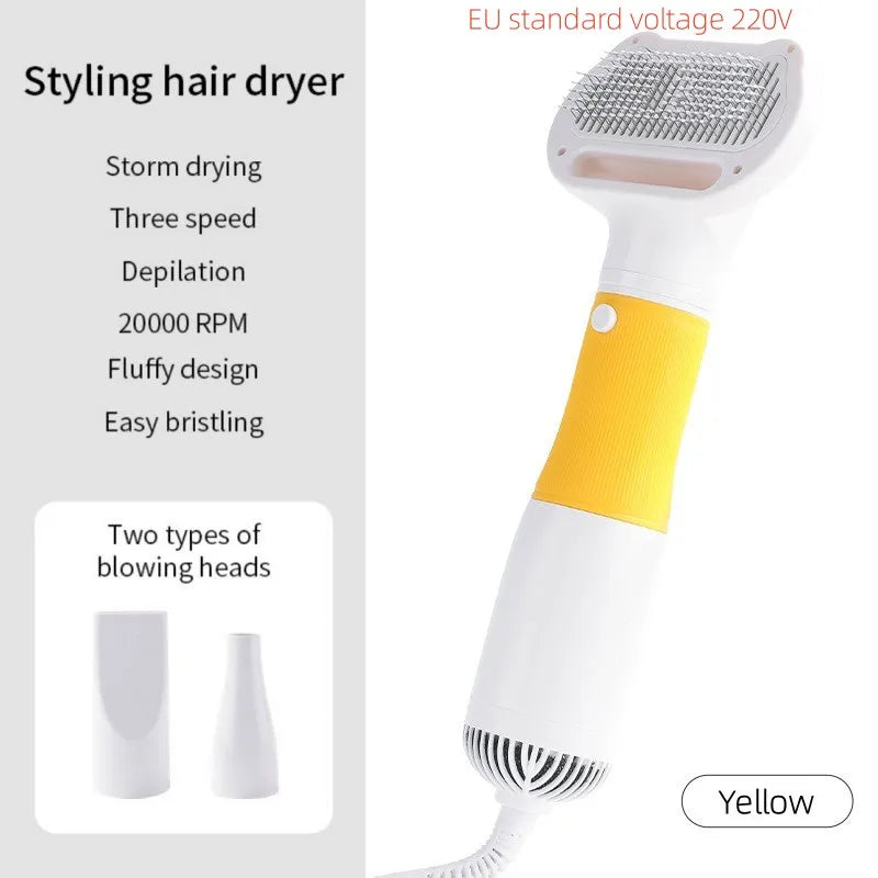 3 in1 Pet Dog Dryer Quiet Dog Hair Dryers and Comb Brush Grooming Kitten Cat Hair Comb Puppy Fur Blower Low Noise Temprature