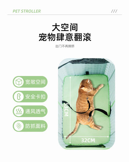 Detachable Pet Cart Detachable One Car Three-purpose Universal Pet Cart for Cats and Dogs