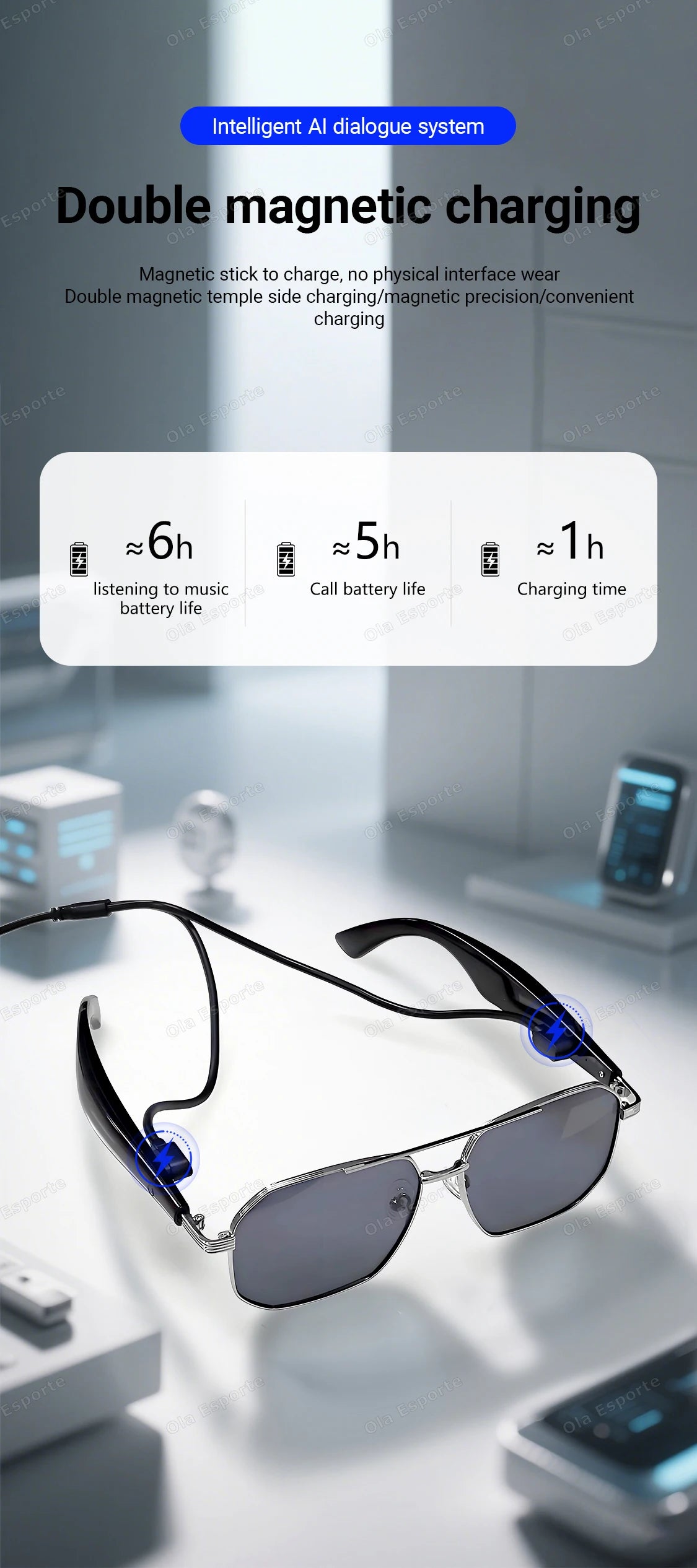 2025 AI Smart Glasses Pro Real-Time 17 Language Translator Bluetooth 5.4 HD Call UV400 Sunglasses Touch Remote Camera For Xiaomi
