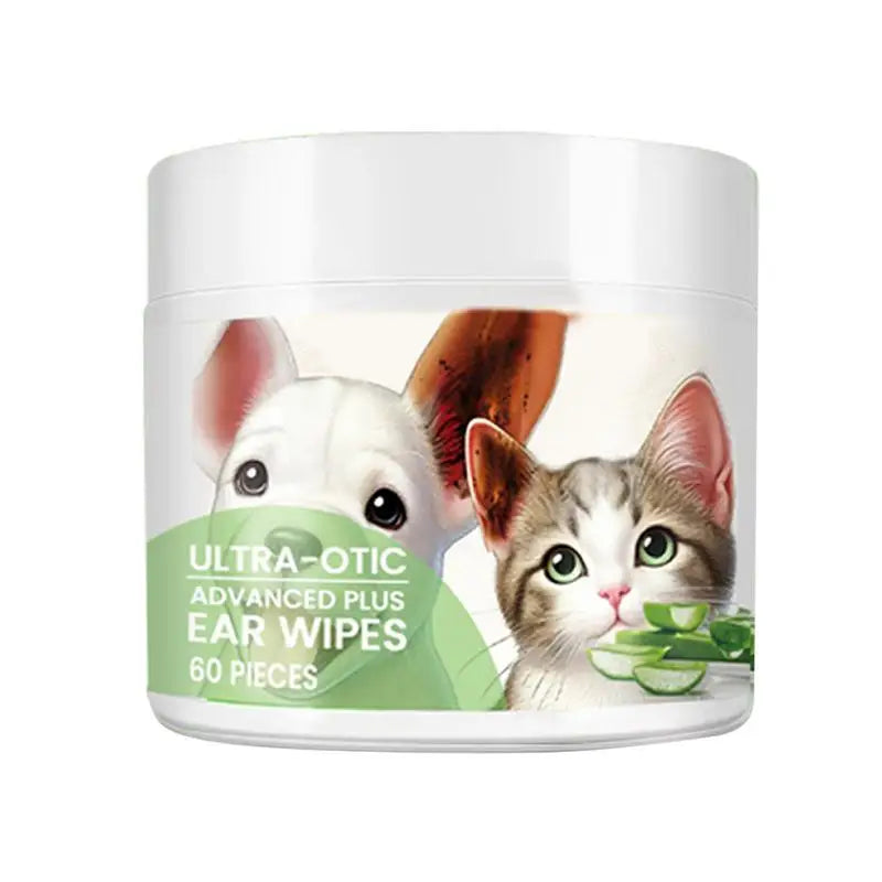 Dog Ear Cleaner Wipes Effective Cat Ear Wipes Dog Ear Cleaning Pads Soothing Dog Ear Cleaner Cat Ear Cleaner Wipes for Pet Dogs