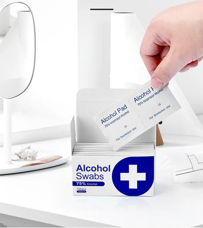 Disposable Alcohol Cotton Pads for Phone Screen Cleaning Wound Disinfection Sanitizing Wipes Portable Convenient Care