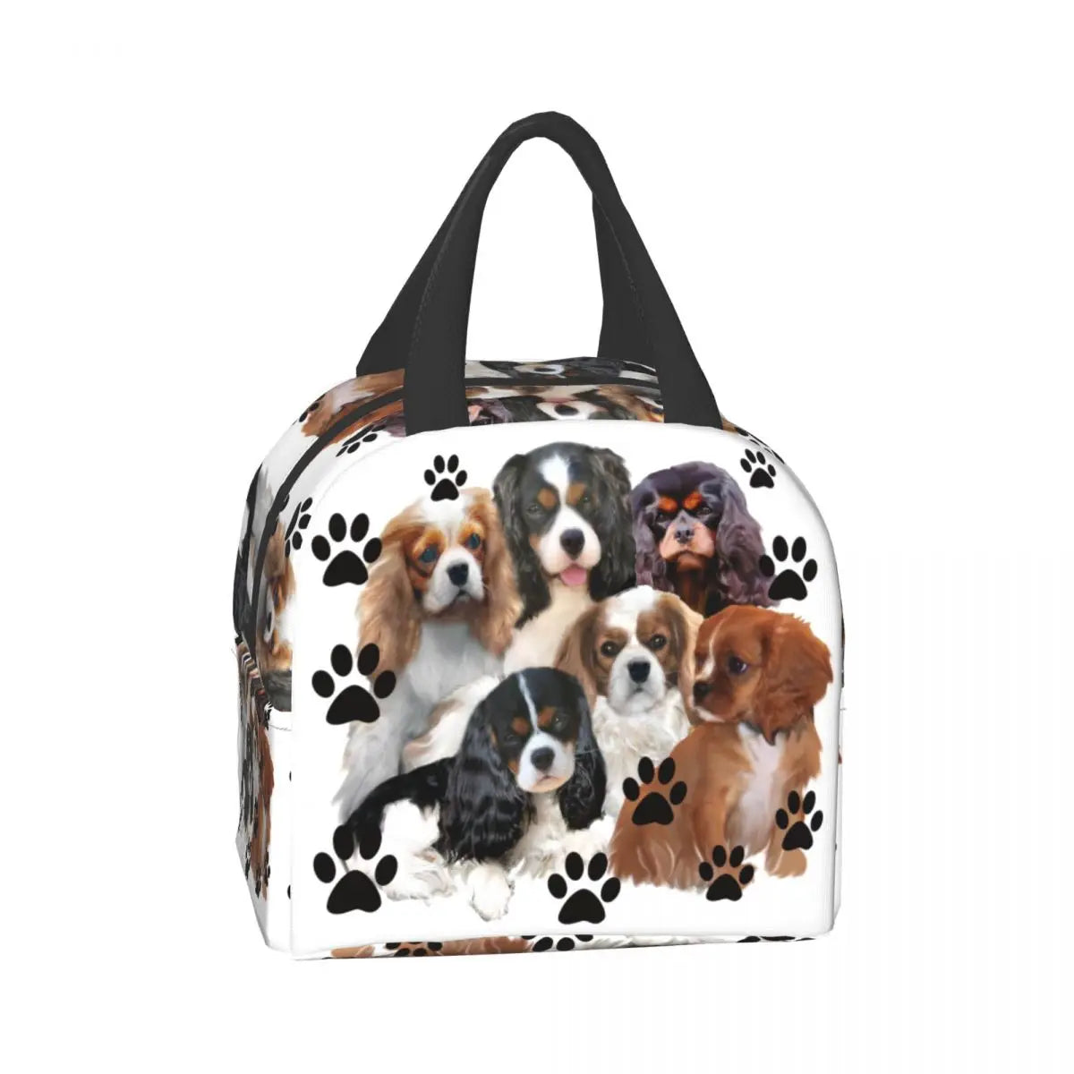 Cavalier King Charles Spaniel Dog Insulated Lunch Tote Bag for Women Portable Thermal Cooler Food Lunch Box Work School Travel