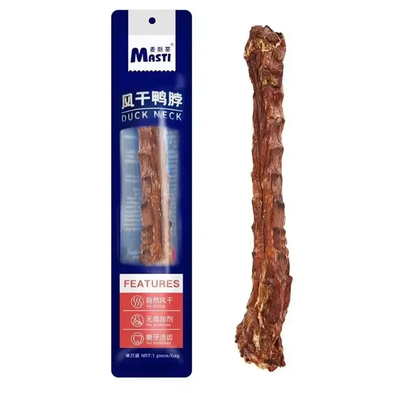 W Dog Snacks Cat Snacks Natural Pet Snack Dried Duck Neck Pet Snacks with Vitamins and Minerals Nutrition High Protein Dog Chew