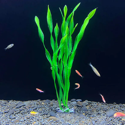 7.08 吋魚缸仿真植物水族箱人造裝飾植物擺飾水草魚缸塑膠裝飾 18 厘米
