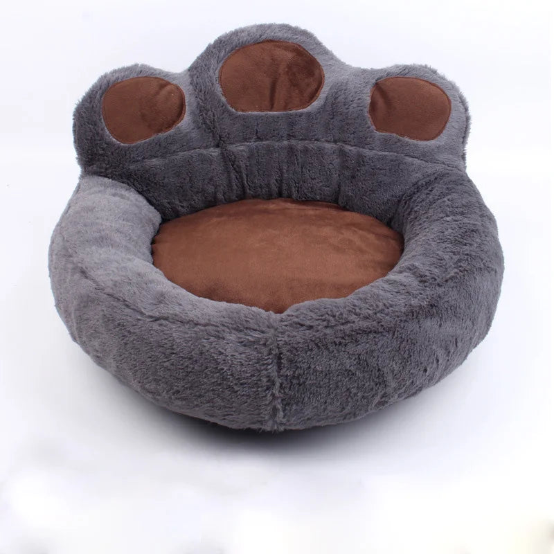 Winter Warm Kennel Pet Bear Paw Shape Nest Teddy Kennel Removable and Washable Pet Bed for Cats Dogs Pet Supplies Accessories