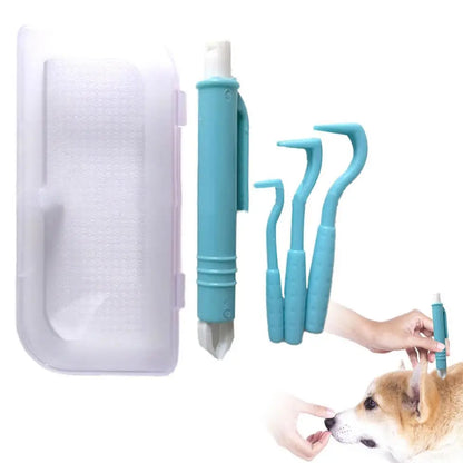 4Pcs Tick & Flea Remover Set for Dogs, Cats & Pets