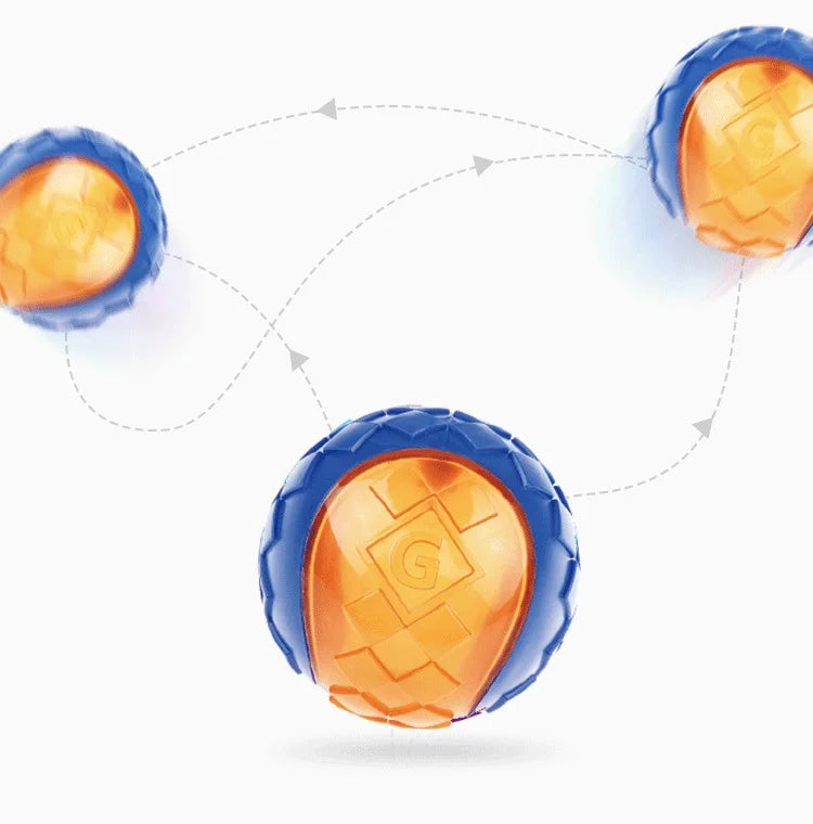 Interactive Dog Ball Pet Toys G-Ball Series Squeaky 2.5' Bouncy Assorted Colors for Small/Medium Dogs
