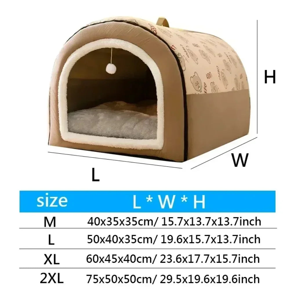 1PC Large Dog Kennel Winter Warm Dog House Removable Washable Four Seasons Large Dogs and Dog House Type Pet Sleeping Supplies