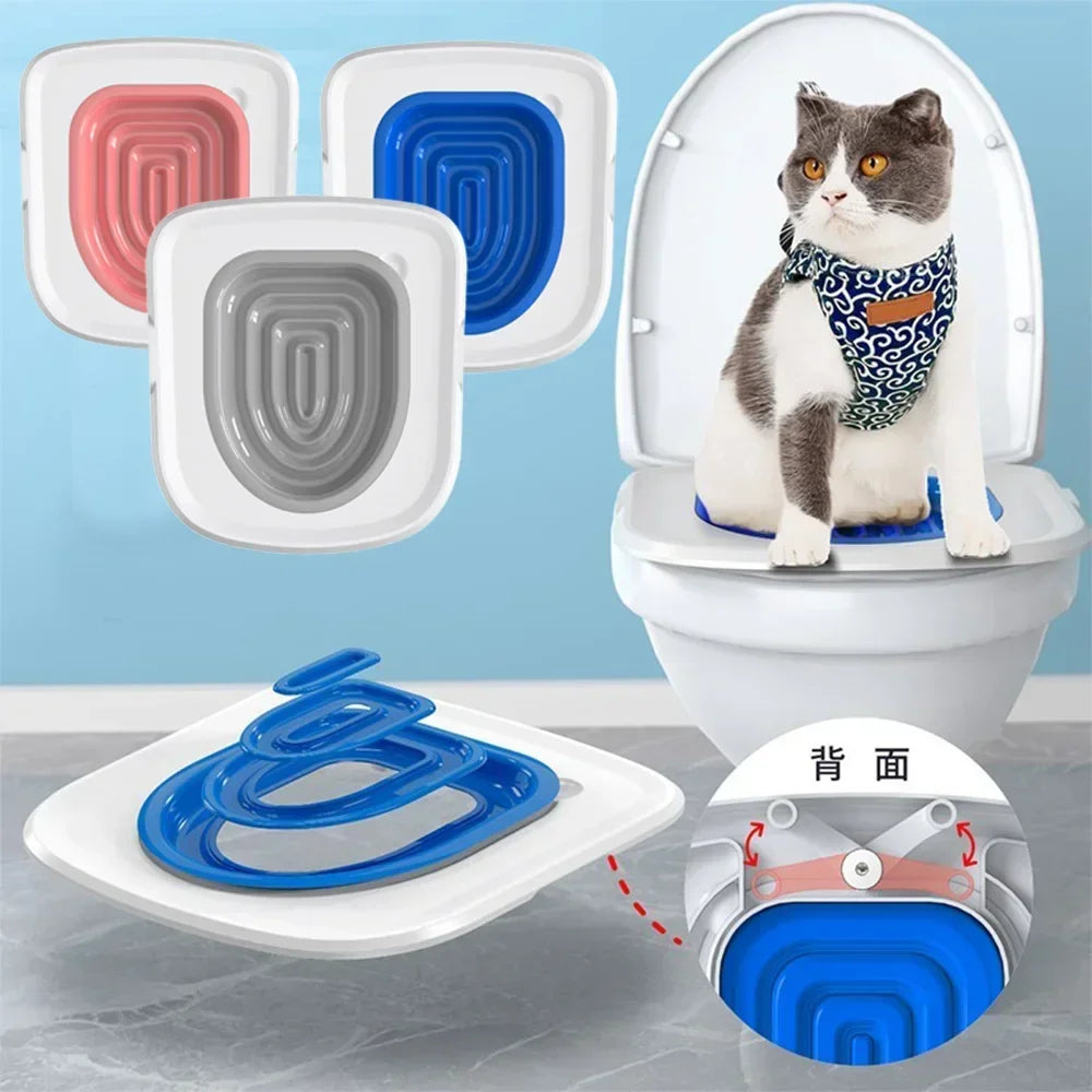 Reusable Plastic Toilet Training Kit for Cats, Toilet Trainer, Toilet for Puppy, Cat Litter Mat, Cleaning Product, Best