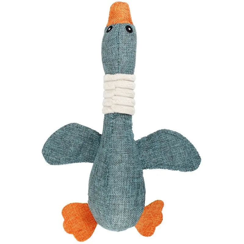 Cartoon Wild Goose Plush Dog Toys Resistance Squeaky Sound Pet Toy for Cleaning Teeth Puppy Dogs Chew Supplies