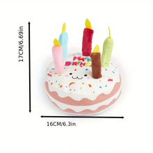 寵物狗生日蛋糕發聲興趣玩具咬訓練互動貓耐咬毛絨啃咬道具出生派對禮物