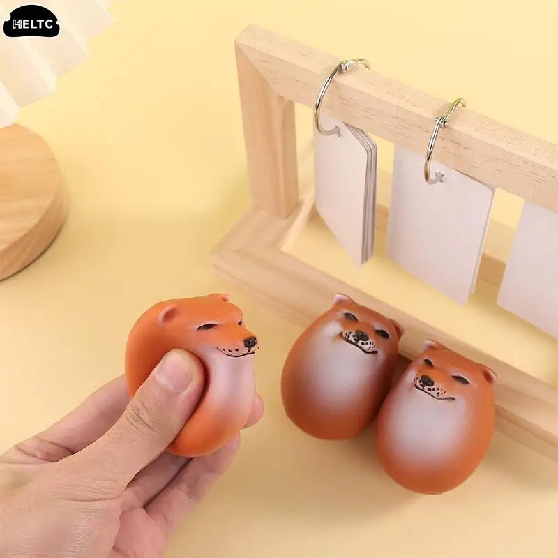 1PCS Creative Shiba Inu Realistic Egg Shape PVC Desk Decor Dog & Egg Union Decorations For Home Offices Fun