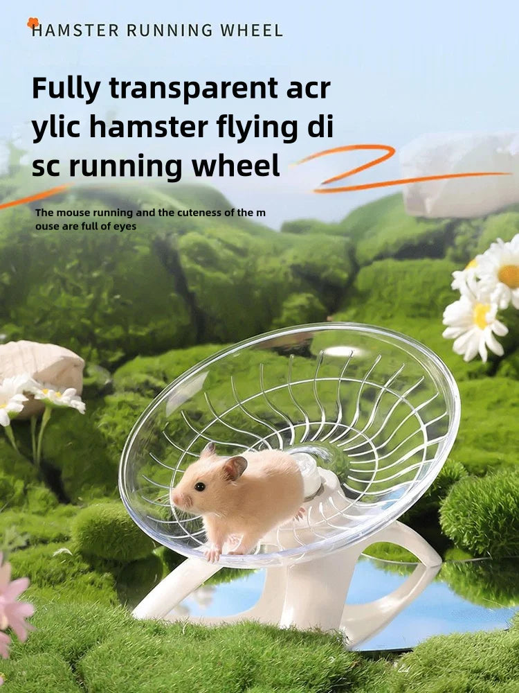 Hamster Running Wheel Silent Flying Disc Running Wheel Golden Bear Exercise Machine Guinea Pig Sports Wheel Pet Toy