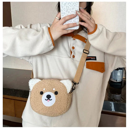 Japanese Style Kawaii Bag Women Cartoon Plush Shoulder Bag for Women 2022 New Crossbody Bag Small Phone&Purse Bag Bolsa Feminina