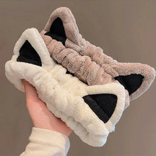 1 件裝洗臉頭帶髮帶貓耳朵珊瑚絨卡通可愛創意髮飾