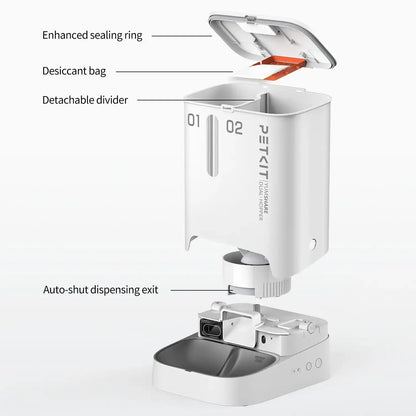 PETKIT  AI Smart Pet Feeder with HD Infrared Night Vision Camera Remote Interaction