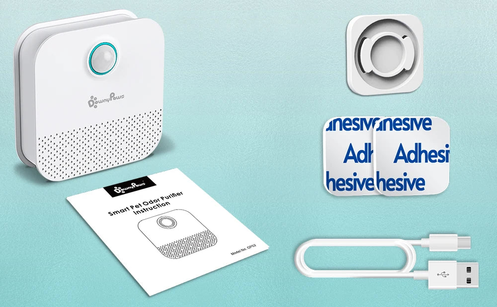 DownyPaws Smart Cat Litter Deodorizer – 4000mAh Air Purifier
