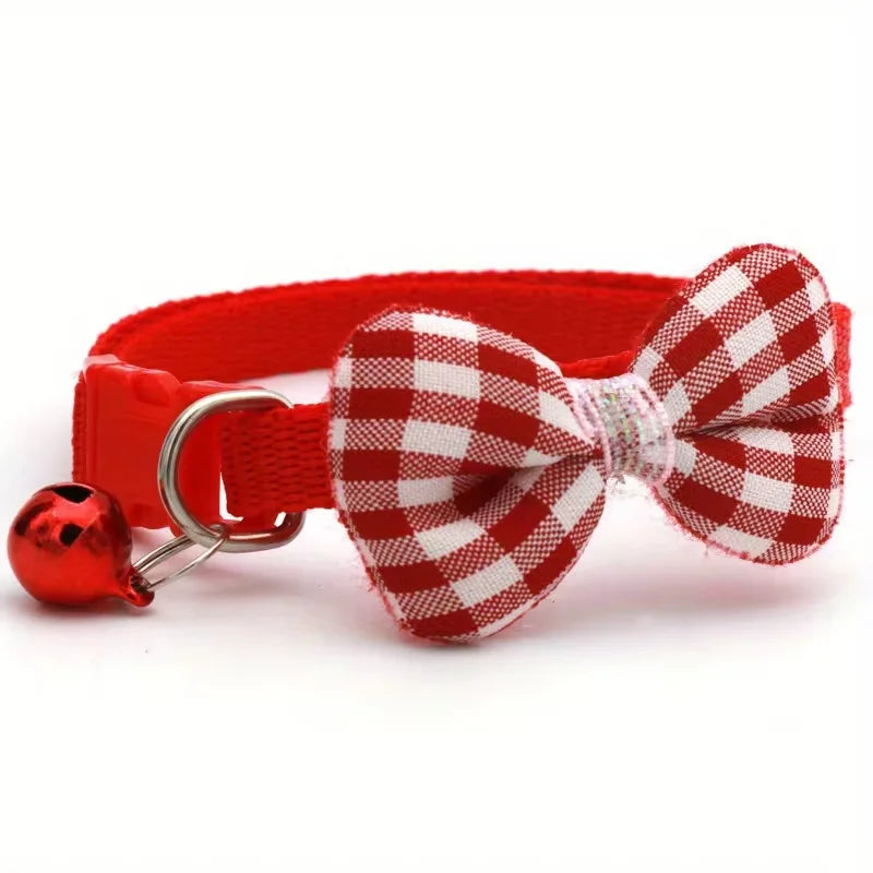 1 Piece Adjustable Plaid Cat Collar Tie Knot - Perfect for Festive Dressing and Everyday Wear