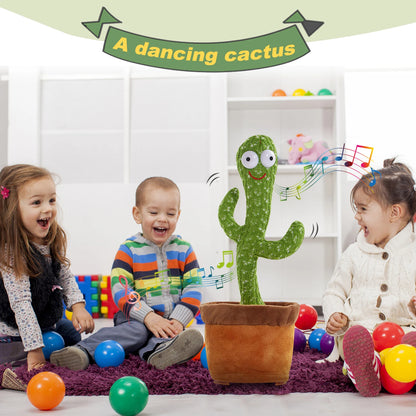 Dancing Cactus Repeat Talking Toy Electronic Plush Toys Can Sing Record Lighten USB Early Education Funny Gift Interactive Bled