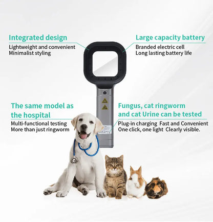 Woods Light Skin Examination For Cat Dog Ringworm Handheld UV Wood's lamp Skin Fungus Detector Vitiligo Pityriasis Versicolor