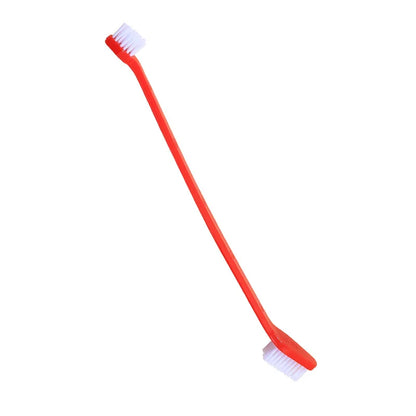 10PCS Pet Toothbrush Pet Long Handle Double Head Toothbrush Dog Oral Cleaning Care