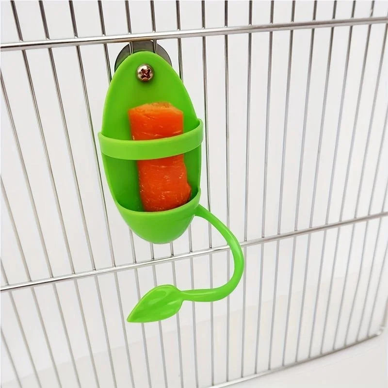 1pcs Bird Cuttlebone Holder Bird Cage Feeding Holder Vegetable Fruits Cuttlebone Holder for Parrot Budgies Parakeet Cockatiel