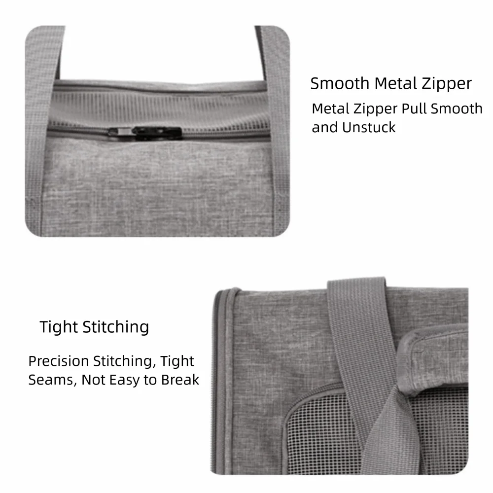 One Shoulder Polyester Pet Carrier Bag Breathable Mesh Simple Design Pet Bag Portable Handbag Style Pet Backpack Outdoor Travel