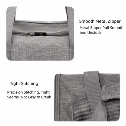 One Shoulder Polyester Pet Carrier Bag Breathable Mesh Simple Design Pet Bag Portable Handbag Style Pet Backpack Outdoor Travel