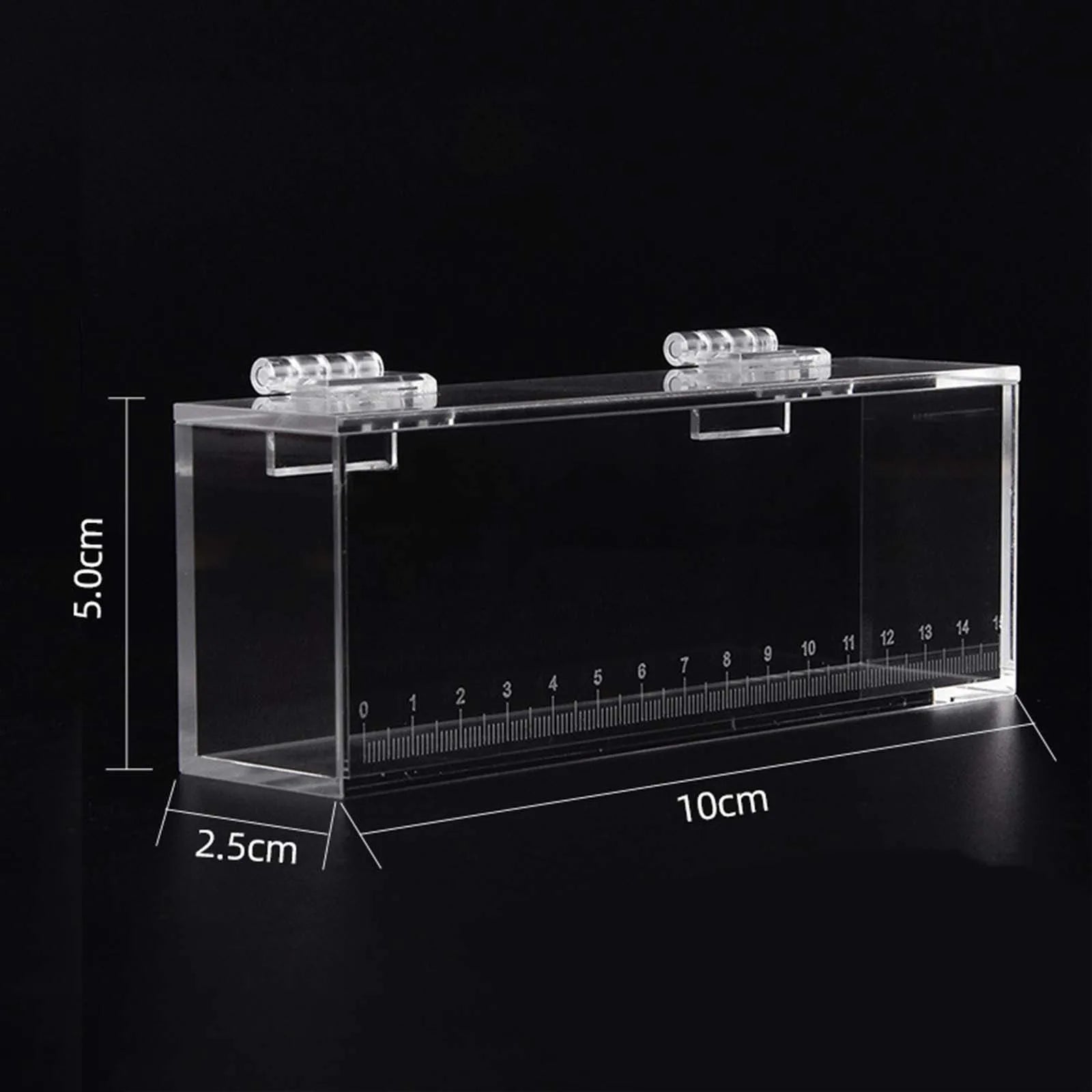 Portable Transparent Crystal Acrylic with Scale Fish Viewing Box Fish Tank Reptile Terrarium for Isolation Breeder Box Hatchery