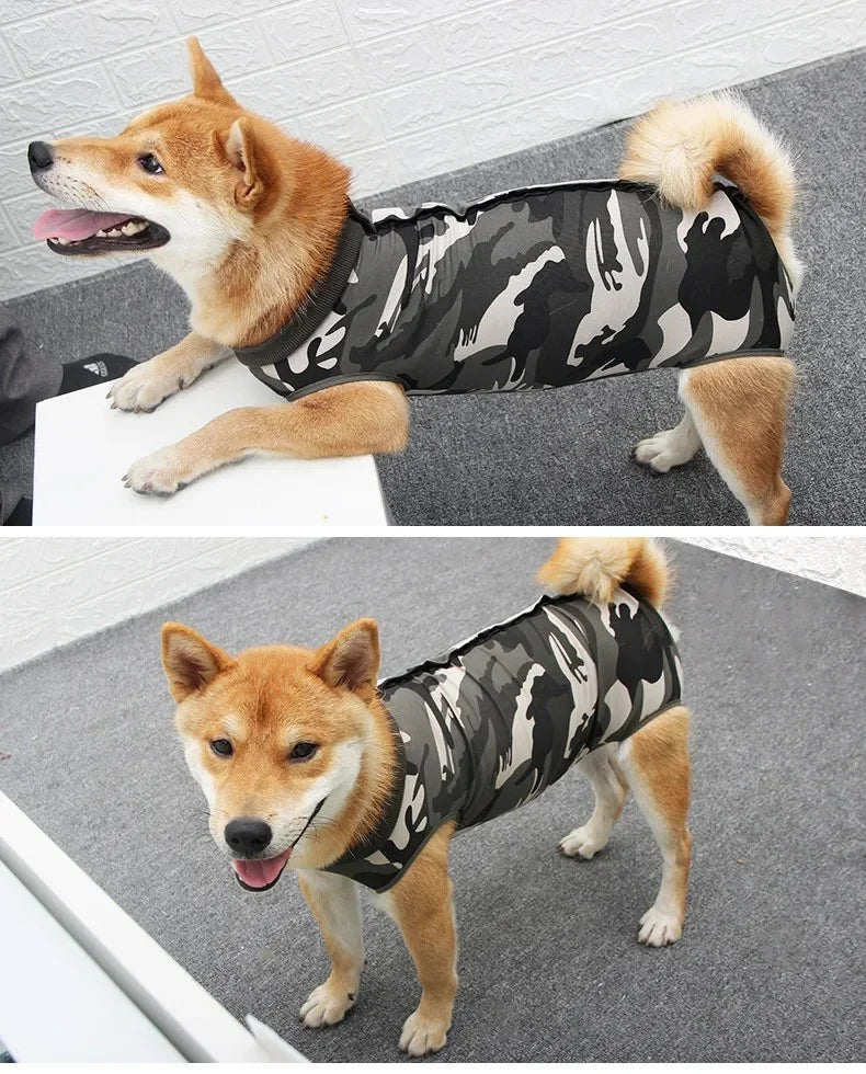 Dog Recovery Suit Abdominal Wound Surgical Clothes Dogs Anti-Licking Pet Onesies Vest Post Surgery Dog Sterilization Suit