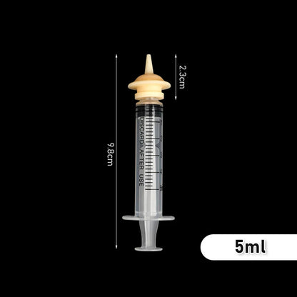 Pet Feeding Nipple for Kitten Puppy Newborn Cat Silicone Feeding Pacifier with Syringes for Mini Pet Small Dog Milk Feeding