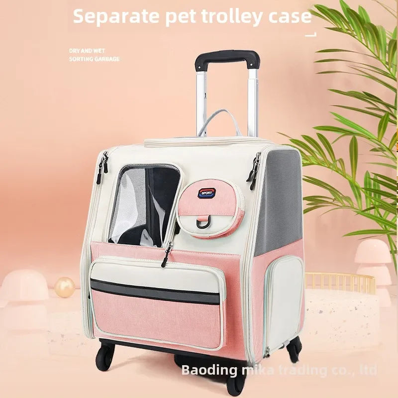 Cat Bag Go Out Portable Pet Trolley Case Backpack Outdoor Travel Pet Bag Cat Supplies