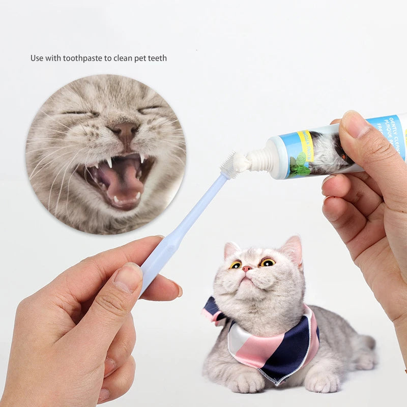 360 Degrees Pet Toothbrush Cat Brush Addition Bad Breath Tartar Teeth Care Dog Cat Cleaning Mouth Dog Cat Cleaning Supplies