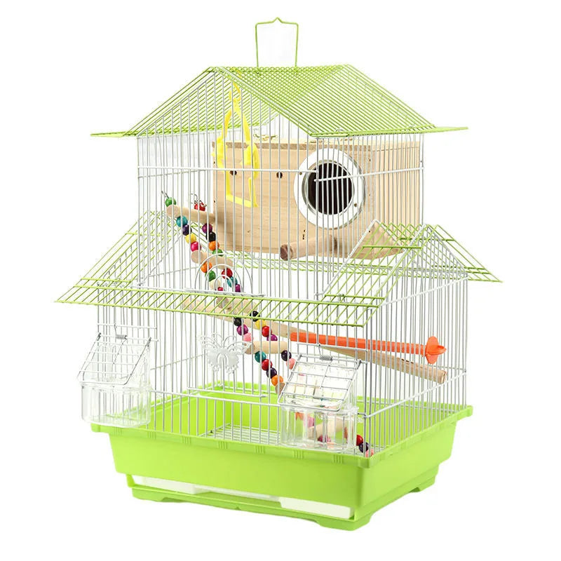 Parrot Bird Cage Parakeet Metal Birdhouse Heightening Breeding Cage Bird Nest Pigeon Supplies Factory Sold