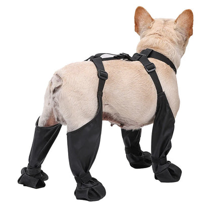 Dog Shoes Waterproof Ajustable Shoes For Dogs Non-Slip Dog Boots Outdoor Protector Accessories For Small Medium French Bulldog