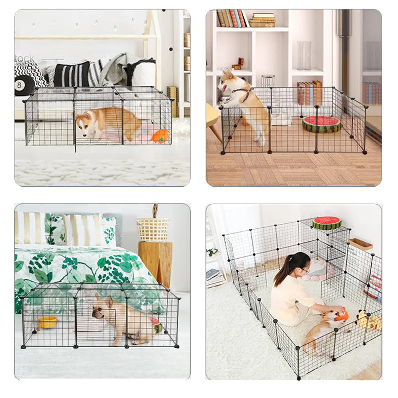 DIY Pet Cat Cage Large Indoor Large Indoor House Outdoor Large Cat House Villa Multi Door & Window Folding Detachable Large Hous