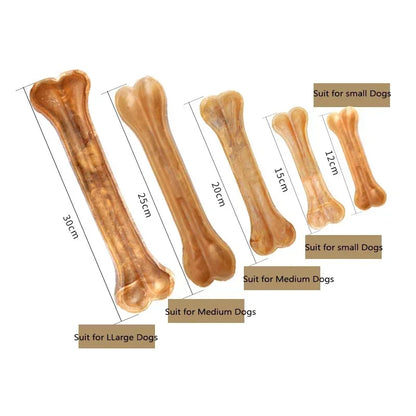 Bite Resistant Cowhide Bone for Puppy, Clean Teeth, Pet Dog Snack Food for Small Medium Large Dogs, Pitbull Chew Pets Supplies