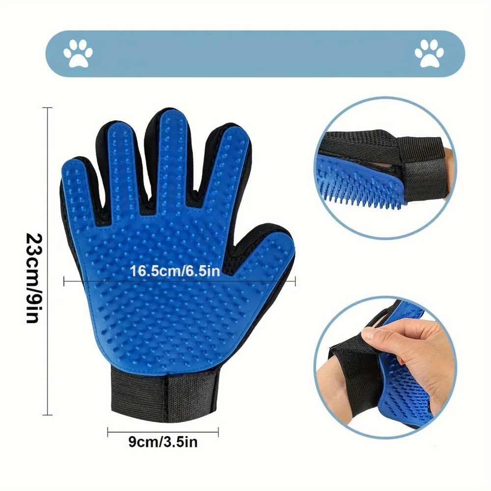 2PCS/1Pair Dog Pet Grooming Glove TPE Dogs Cats Brush Comb Remove Hair Gloves Dogs Bath Cleaning Supplies Animal Massage Combs