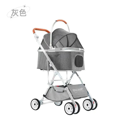 Detachable Pet Cart Detachable One Car Three-purpose Universal Pet Cart for Cats and Dogs