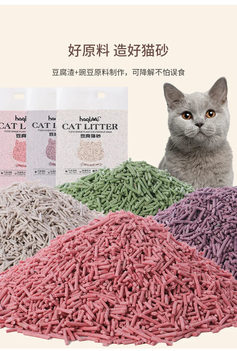 Original Tofu Cat Litter 6L Green Tea Mixed Plant Cat Litter Pet