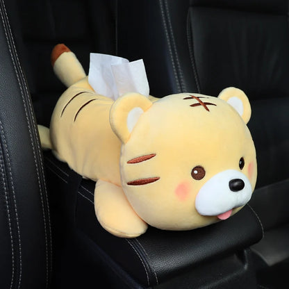 Monkey Tissue Holder for Car Plush Cute Car Tissue Holder High Quality Cartoon Dog Car Tissue Box Armrest Box