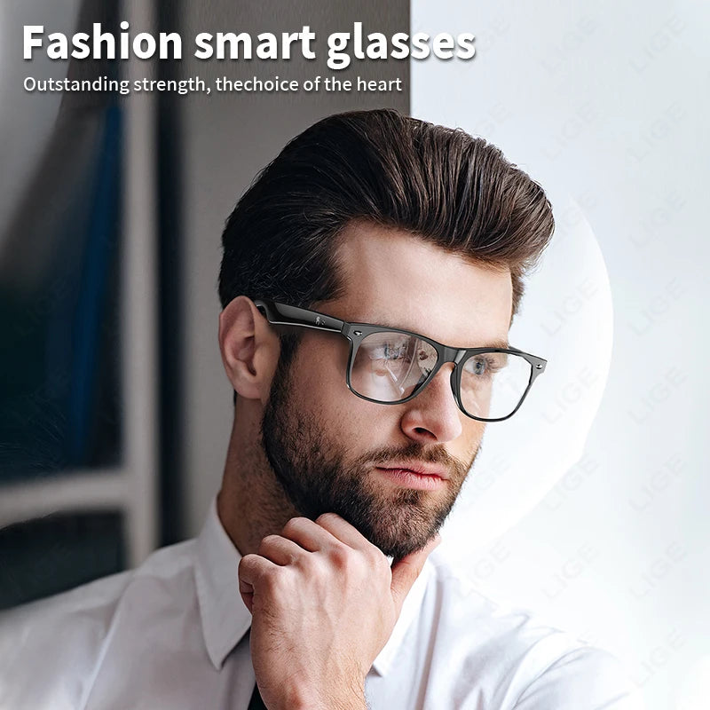 Smart Glasses Camera Remote Shoot Bluetooth Call Music Stereo Mic Men Touch Sunglasses AI Voice Assistant For Android IOS Phone