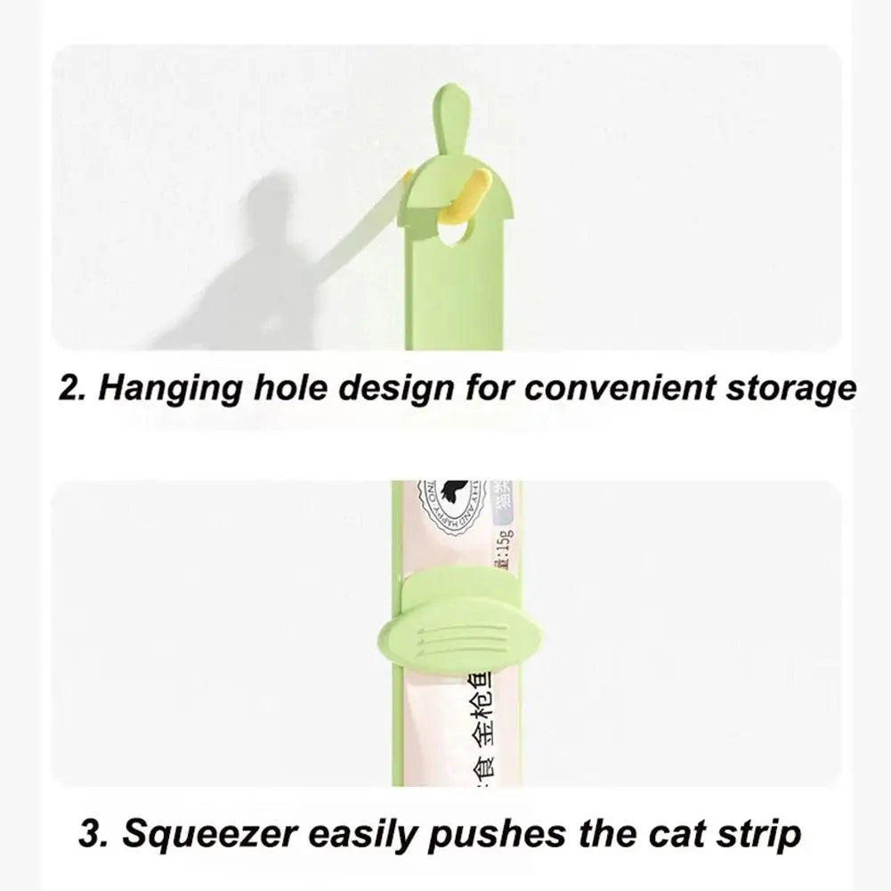 Pet Feed Spoon Food Scoop Cat Strip Squeezer Feeder Dispenser Indoors Puppy Kitten Snack Liquid Food Scoop Kitty Pet Supplies