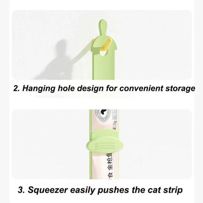 Pet Feed Spoon Food Scoop Cat Strip Squeezer Feeder Dispenser Indoors Puppy Kitten Snack Liquid Food Scoop Kitty Pet Supplies