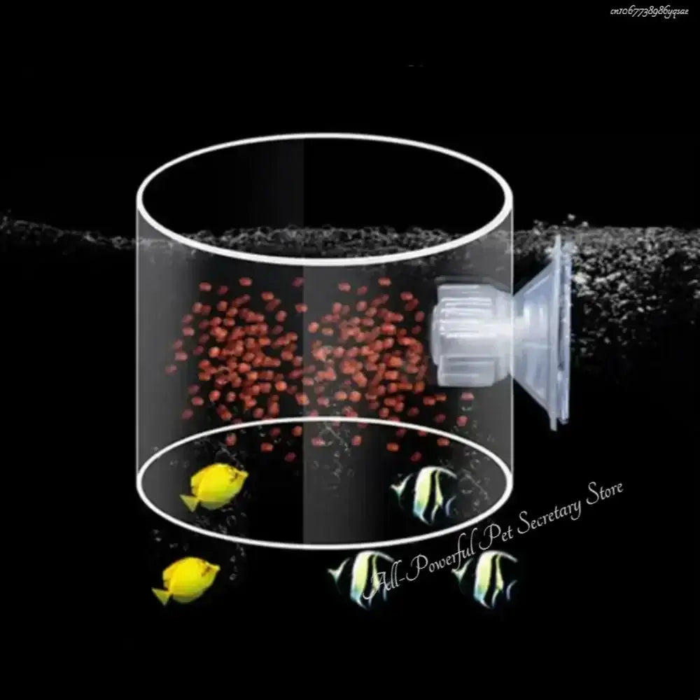 Fish Feeding Ring Aquarium Fish Tank Station Floating Food Tray Feeder Aquarium Accessory with Strong Suction Cups