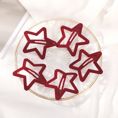 AWAYTR 5 Pcs Hollowed Star Hair Clips Star Snap Hairpins Sweet Headpiece Hair Barrettes Hair Accessories for Girls Dropship