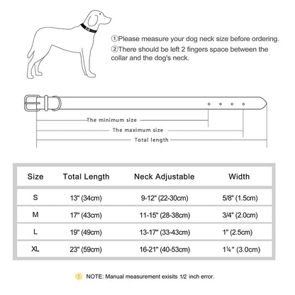 Personalized Dog Collar Custom PU Leather Dog Collars Free Engraved Nameplate Tags For Small Medium Large Dogs Pitbull Labrador - Pets Home Supplies